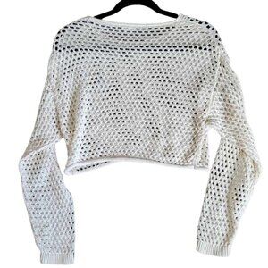 Garage Crochet cropped top in cream colour